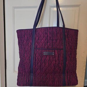 Vera Bradley Trimmed Laptop Tote in Impressionista Stripe